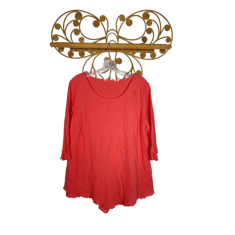 Soft Surroundings Siesta Key Tunic Coral pink L